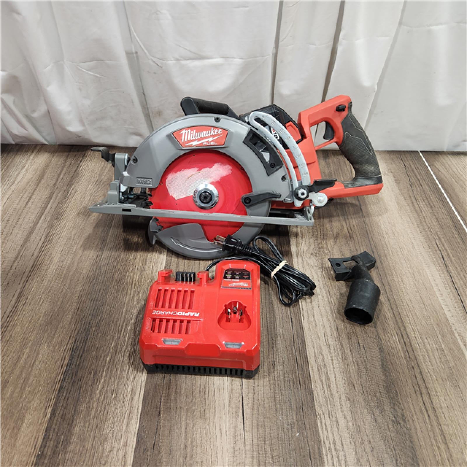 AS IS M18 FUEL 18V 7-1/4 in. Lithium-Ion Cordless Rear Handle Circular Saw Kit with 12.0 Ah Battery and Rapid Charger