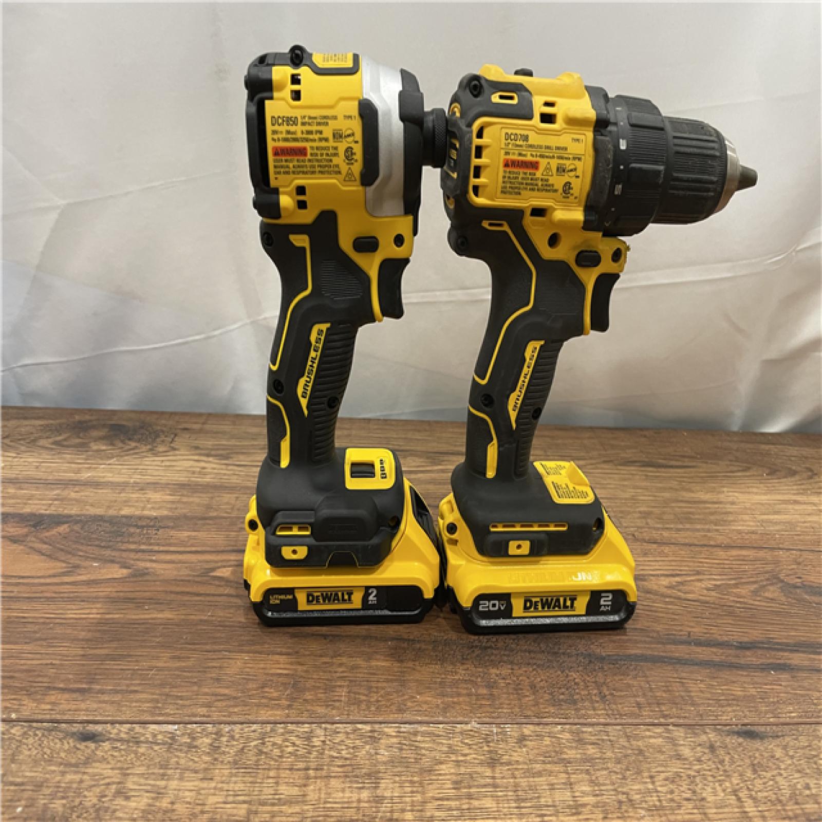 AS-IS DEWALT 20V MAX XR Cordless Drill/Driver, ATOMIC Impact Driver 2 Tool Combo Kit,