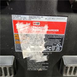 HOUSTON LOCATION - AS-IS Milwaukee 2950-20 18V M18 PACKOUT Lithium-Ion Cordless Radio + Charger (Tool Only)