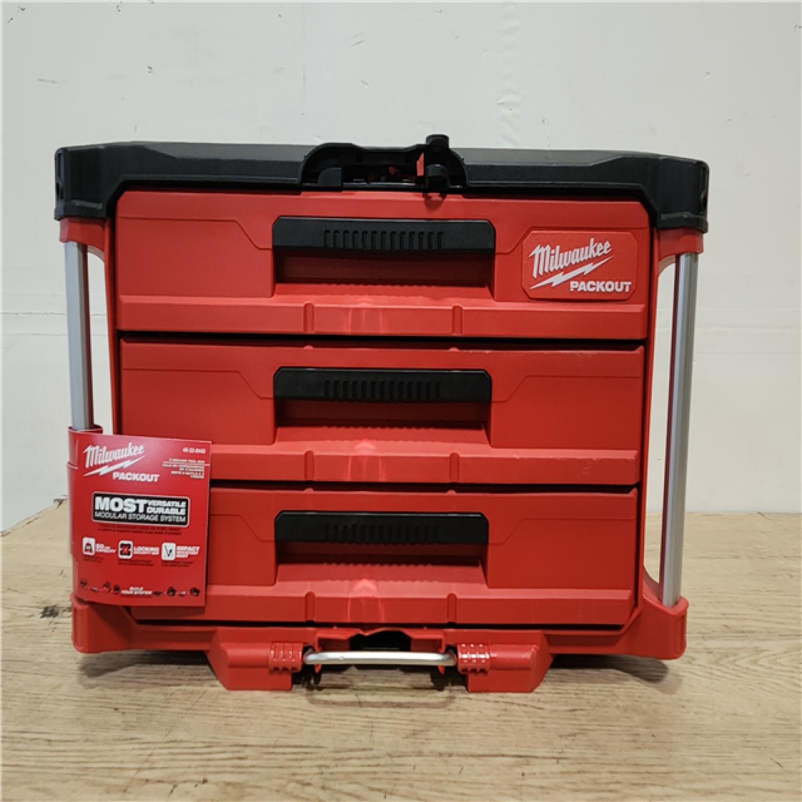 Phoenix Location NEW Milwaukee PACKOUT 22 in. Modular 3-Drawer Multi Drawer Tool Box with Metal Reinforced Corners and 50 lbs. Capacity