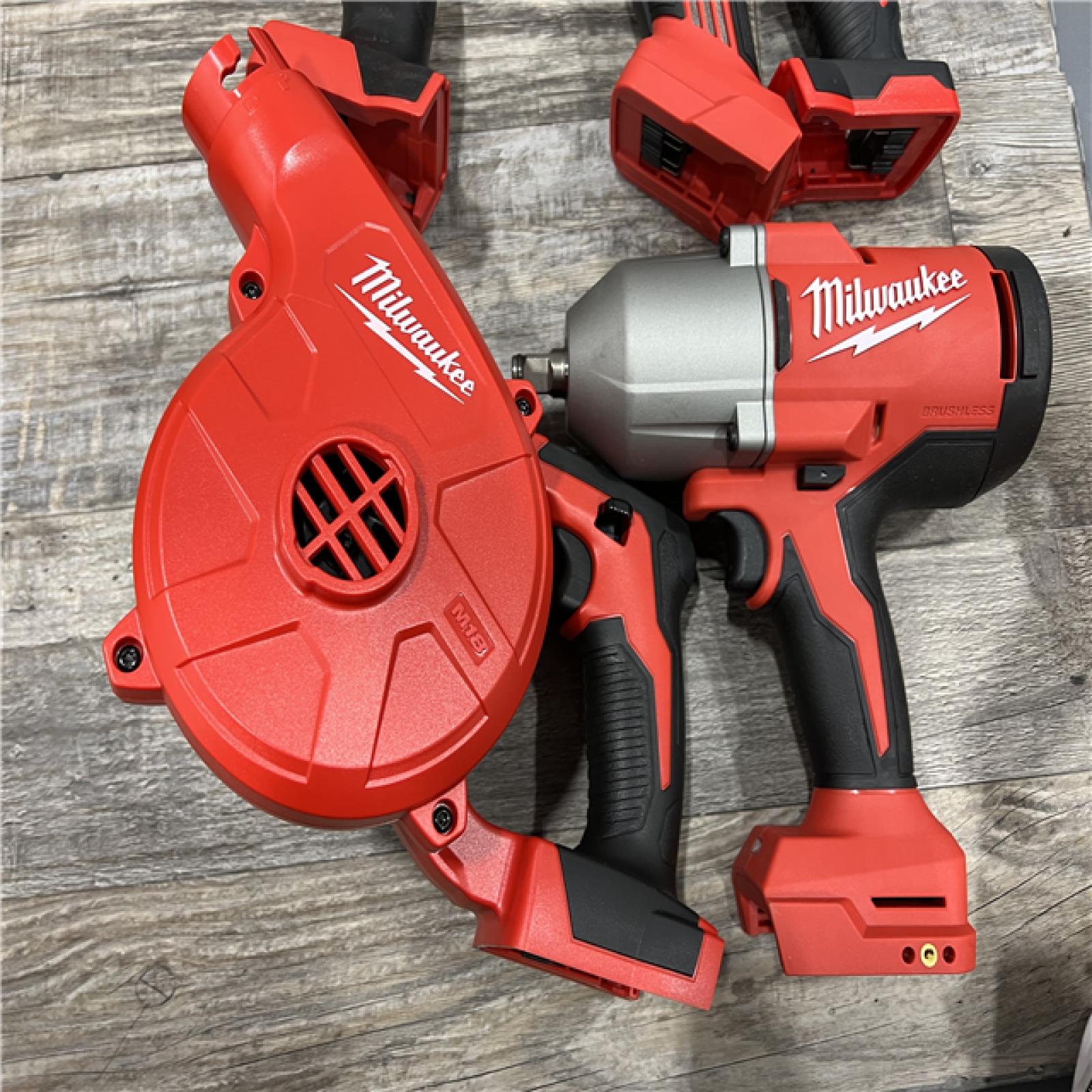 AS-IS MILWAUKEE M18 18-Volt Lithium-Ion Cordless Combo Kit (9-Tool) with (2) Batteries, Charger, and Tool Bag