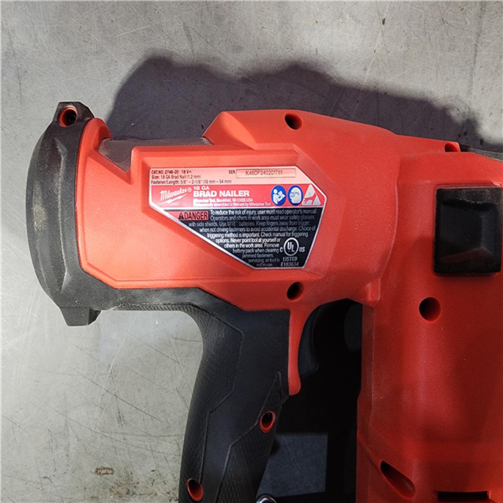 HOUSTON LOCATION - AS-IS Milwaukee M18 Fuel 18V Brushless 18-Gauge Brad Nailer 2746-20 (Bare Tool)