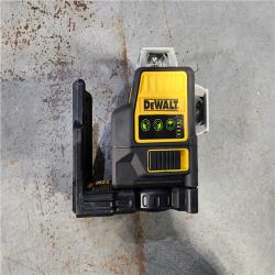 HOUSTON LOCATION - AS-IS DEWALT 12V MAX Lithium-Ion 100 Ft. Green Self-Leveling 3-Beam 360 Degree Laser Level with 2.0Ah Battery, Charger and Case