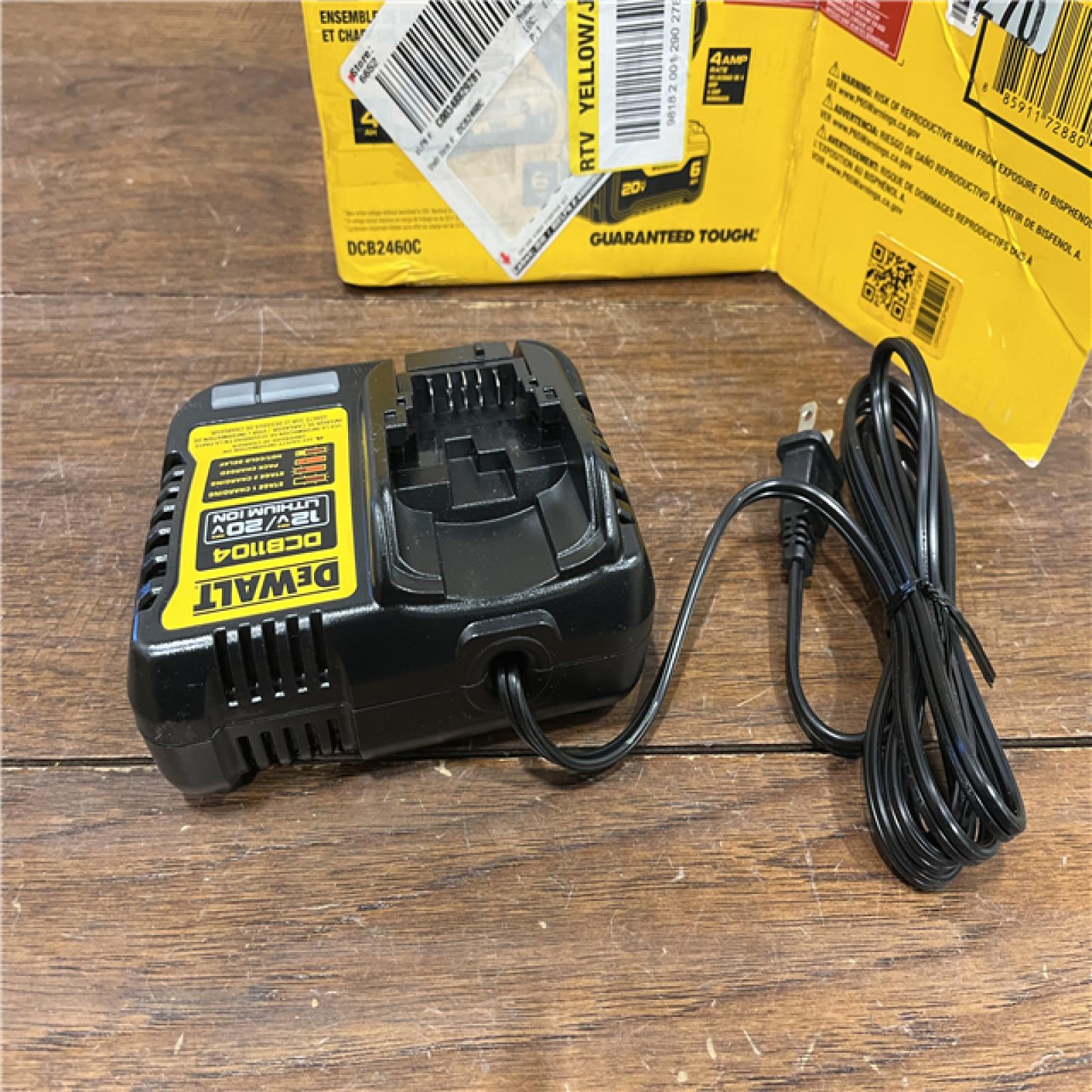 AS-ISDEWALT 20V MAX Lithium-Ion 6.0Ah and 4.0Ah Battery and Charger Starter Kit