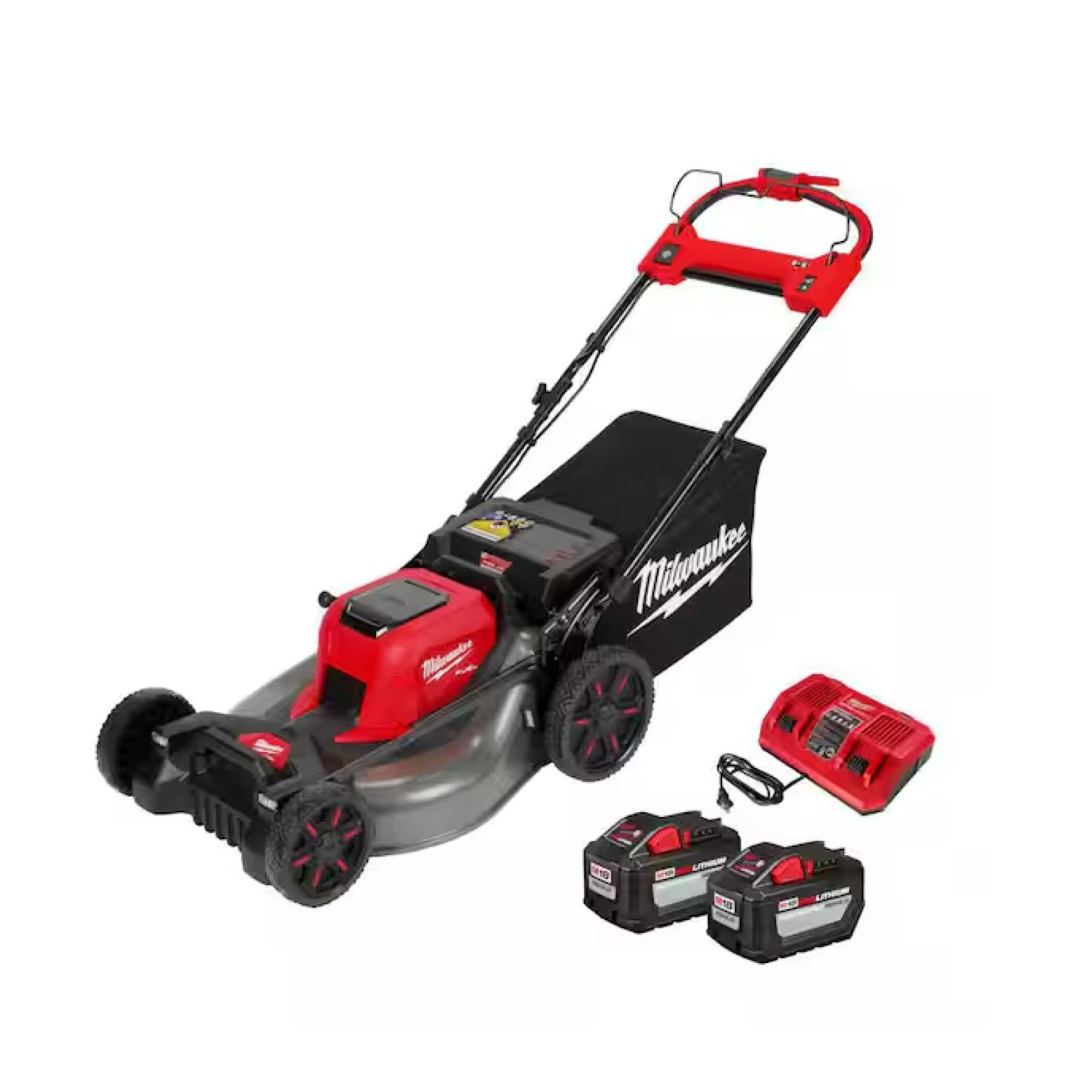 DALLAS LOCATION -  Milwaukee M18 FUEL Brushless Cordless 21 in. Walk Behind Dual Battery Self-Propelled Mower w/(2) 12.0Ah Battery and Rapid Charger