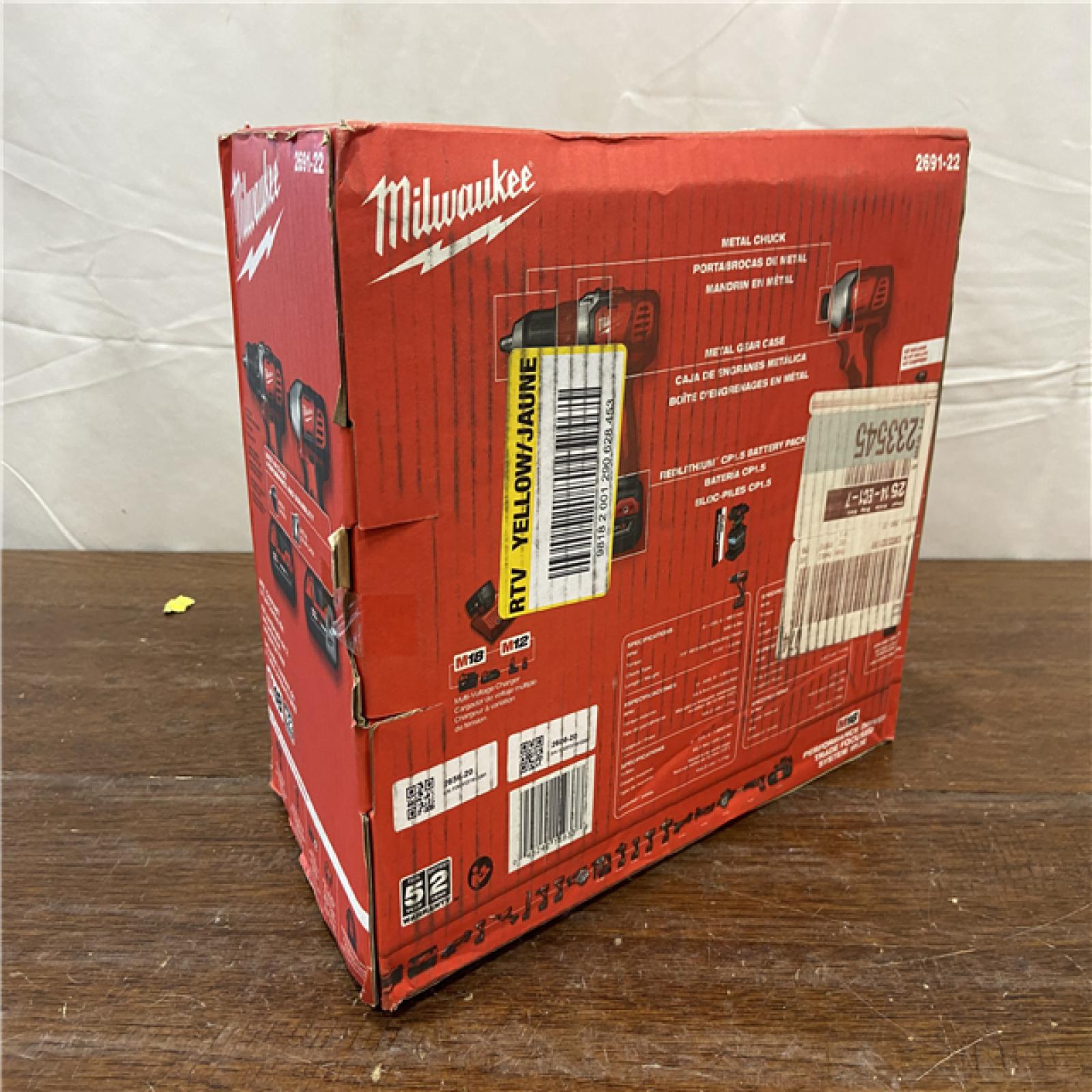 NEW! Milwaukee M18 18V Cordless Brushed 2 Tool Drill/Driver and Impact Driver Kit