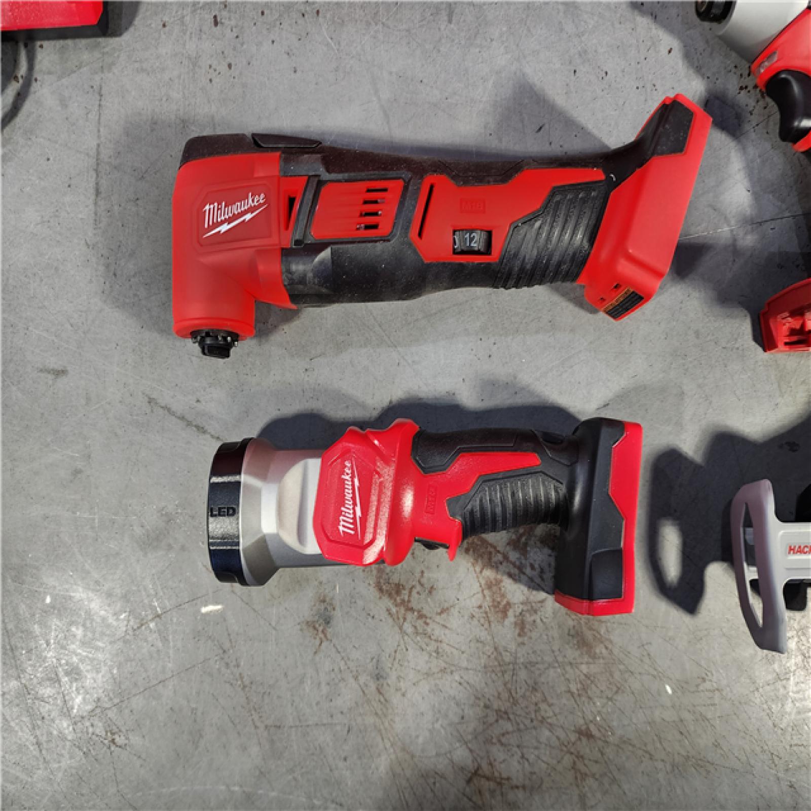 HOUSTON LOCATION - AS-IS M18 18V Lithium-Ion Cordless Combo Kit (5-Tool) with (2) Batteries, Charger and Tool Bag