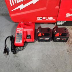 HOUSTON LOCATION - AS-IS (APPEARS LIKE NEW) Milwaukee M18 FUEL 18V Lithium-Ion Brushless Cordless Hammer Drill and Impact Driver Combo Kit (2-Tool) with 2 Batteries