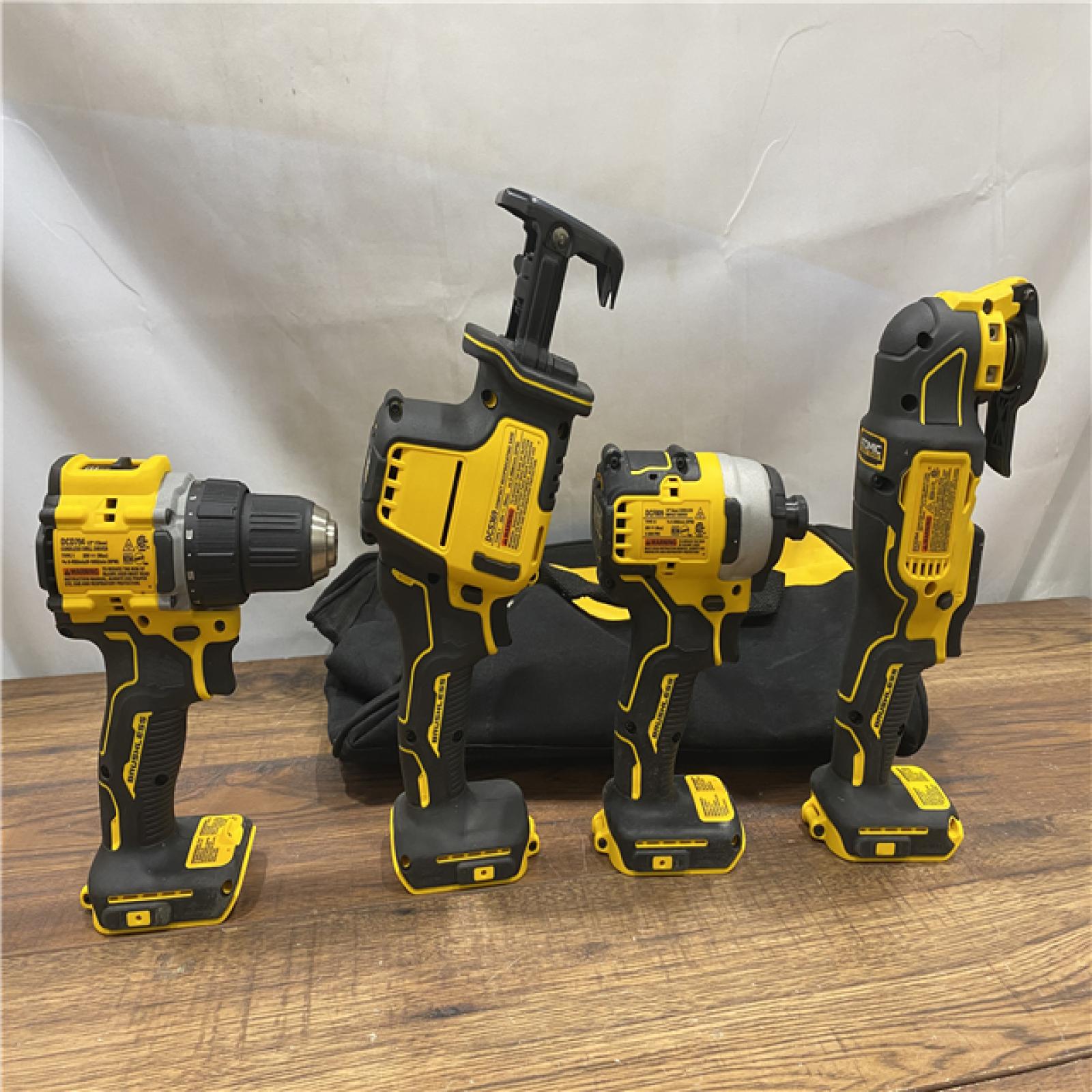 AS-IS DeWalt 20V MAX ATOMIC Cordless Brushless 4 Tool Combo Kit