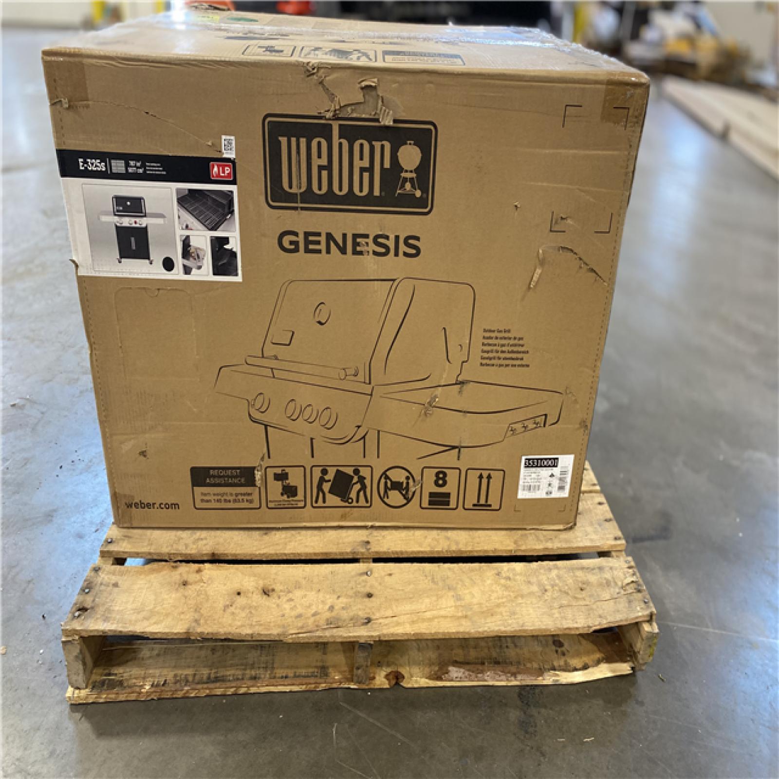 DALLAS LOCATION - Weber Genesis E-325s 3-Burner Liquid Propane Gas Grill in Black with Built-In Thermometer