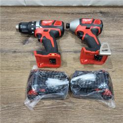 AS-IS Milwaukee M18 18V Cordless Brushed 2 Tool Drill/Driver and Impact Driver Kit