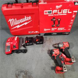 HOUSTON LOCATION - AS-IS Milwaukee M18 FUEL 18V Lithium-Ion Brushless Cordless Hammer Drill and Impact Driver Combo Kit (2-Tool) with 2 Batteries