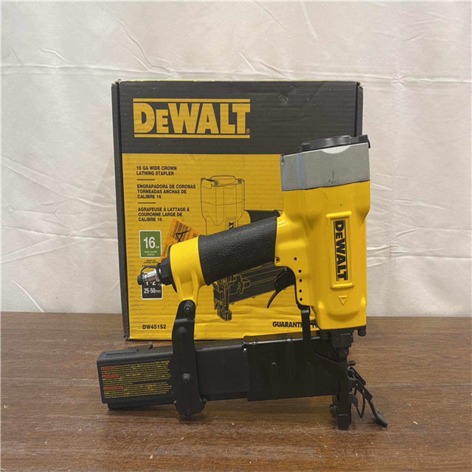 AS-IS Dewalt Pneumatic 16-Gauge 1 in. Crown Lathing Stapler