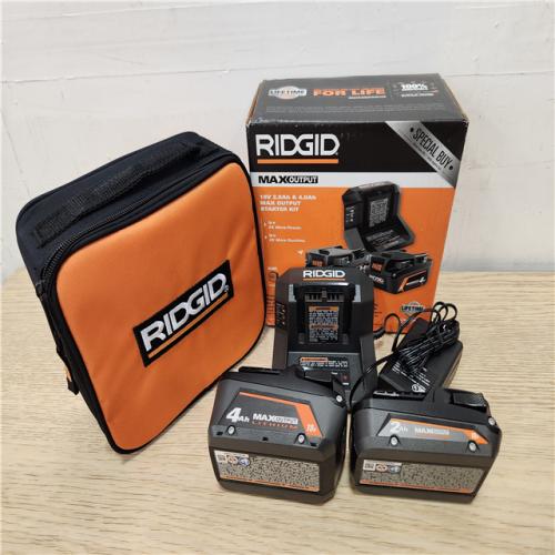 Phoenix Location Appears NEW RIDGID 18V MAX Output 4.0 Ah and 2.0 Ah Batteries with 18V Charger