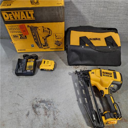 HOUSTON LOCATION - AS-IS DeWalt DCN660D1 20V 16 Gauge Cordless Angled Finish Nailer Kit W/ 2Ah Battery