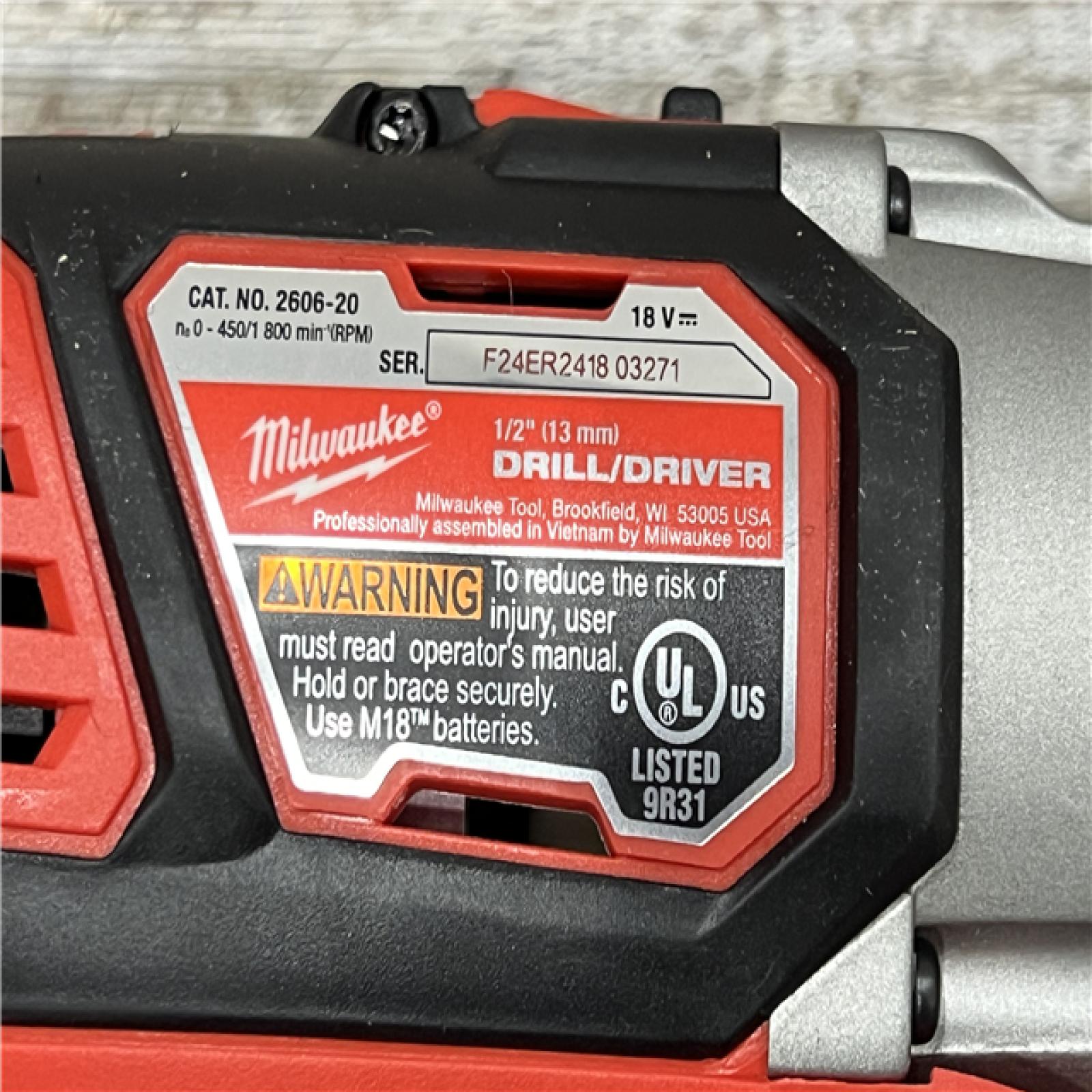 AS-IS Milwaukee M18 18V Cordless Brushed 2 Tool Drill/Driver and Impact Driver Kit