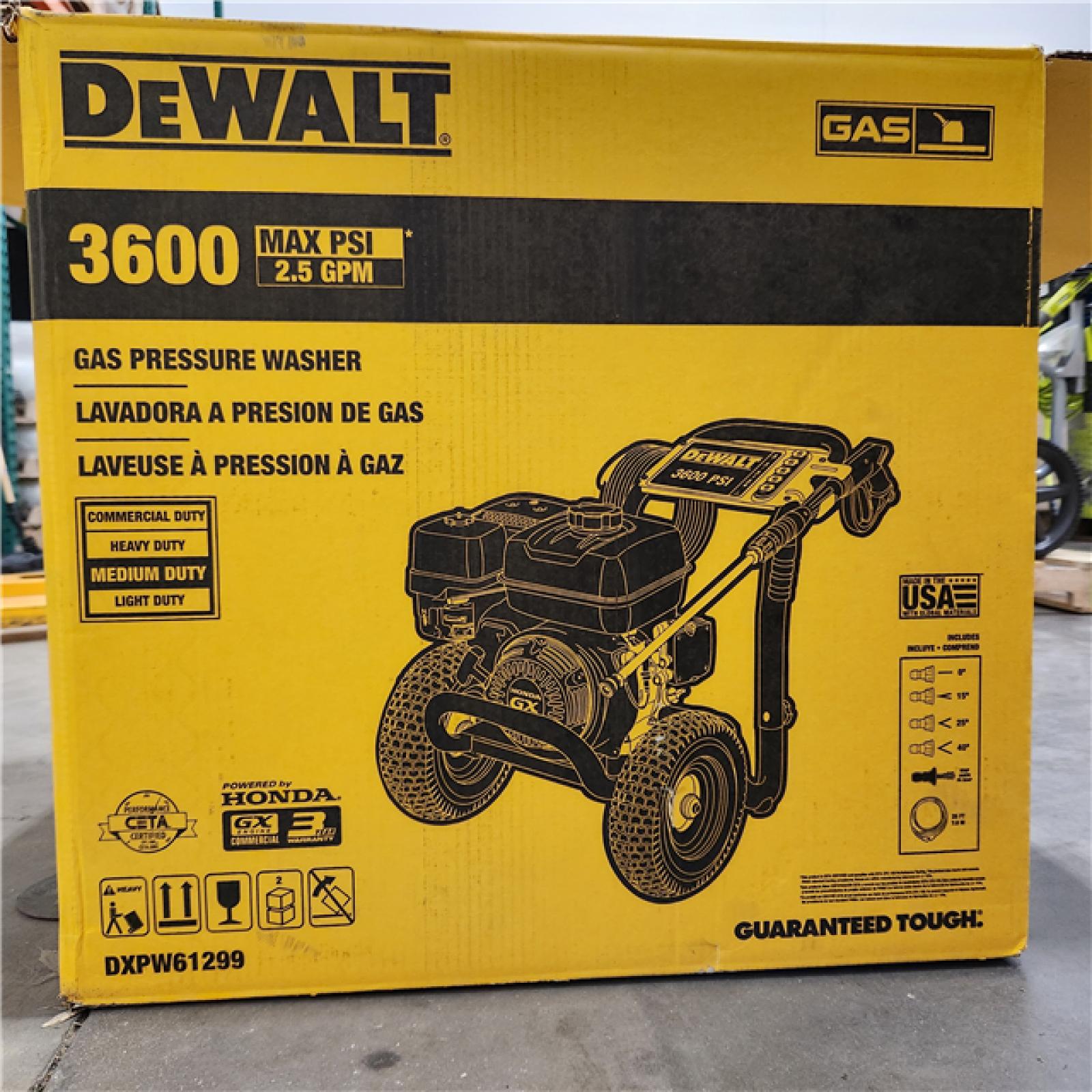 Dallas Location - As-Is DEWALT 3600 PSI 2.5 GPM Gas Pressure Washer