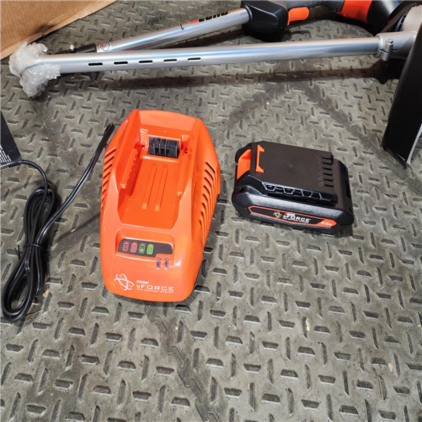 HOUSTON LOCATION - AS-IS (APPEARS LIKE NEW) Echo EFORCE 56V 16 in. Brushless Cordless Battery String Trimmer with 2.5Ah Battery and Charger - DSRM-2100