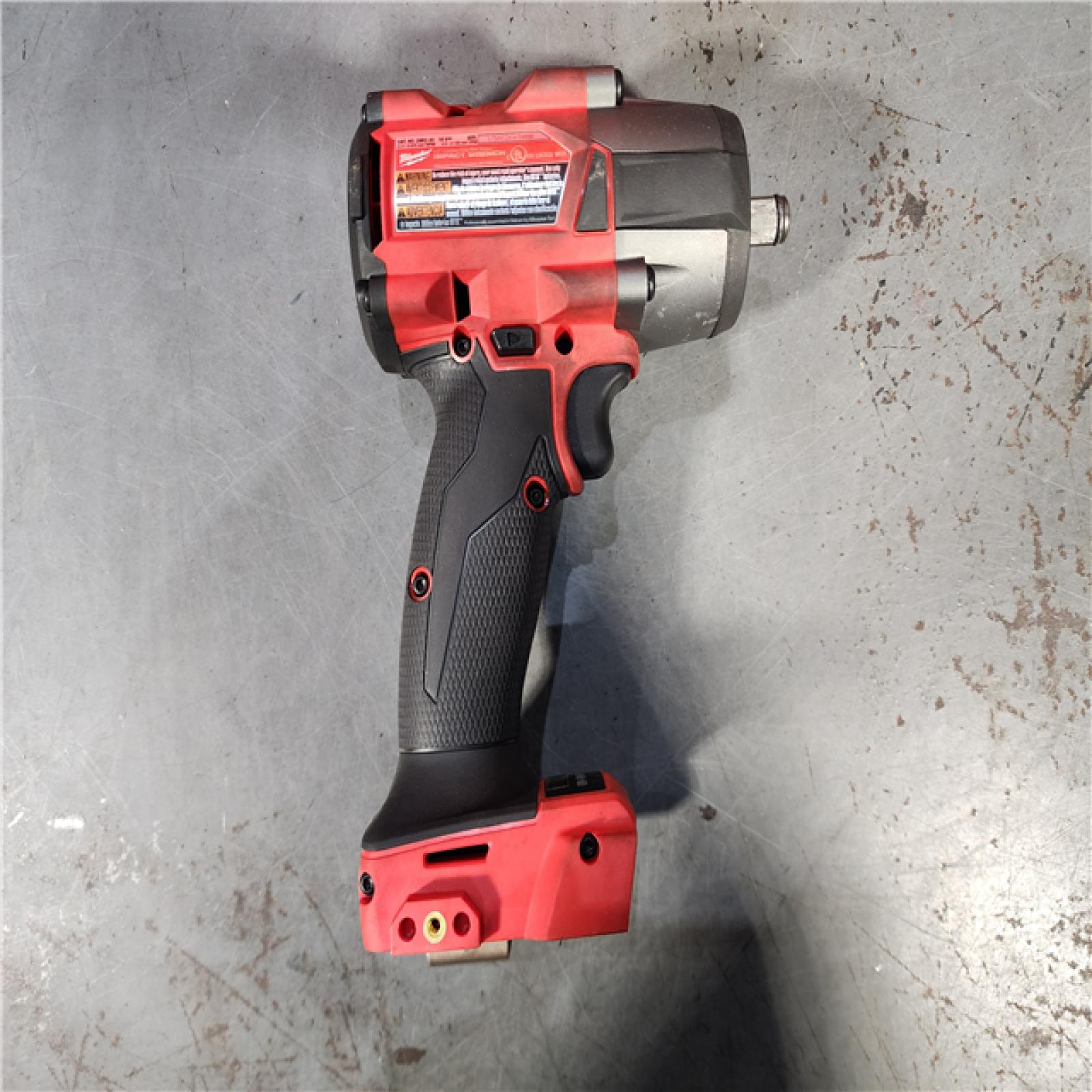 HOUSTON LOCATION - AS-IS Milwaukee M18 18V Fuel 1/2  Mid-Torque Impact Wrench Cordless Lithium-Ion Brushless with Friction Ring 2962-20