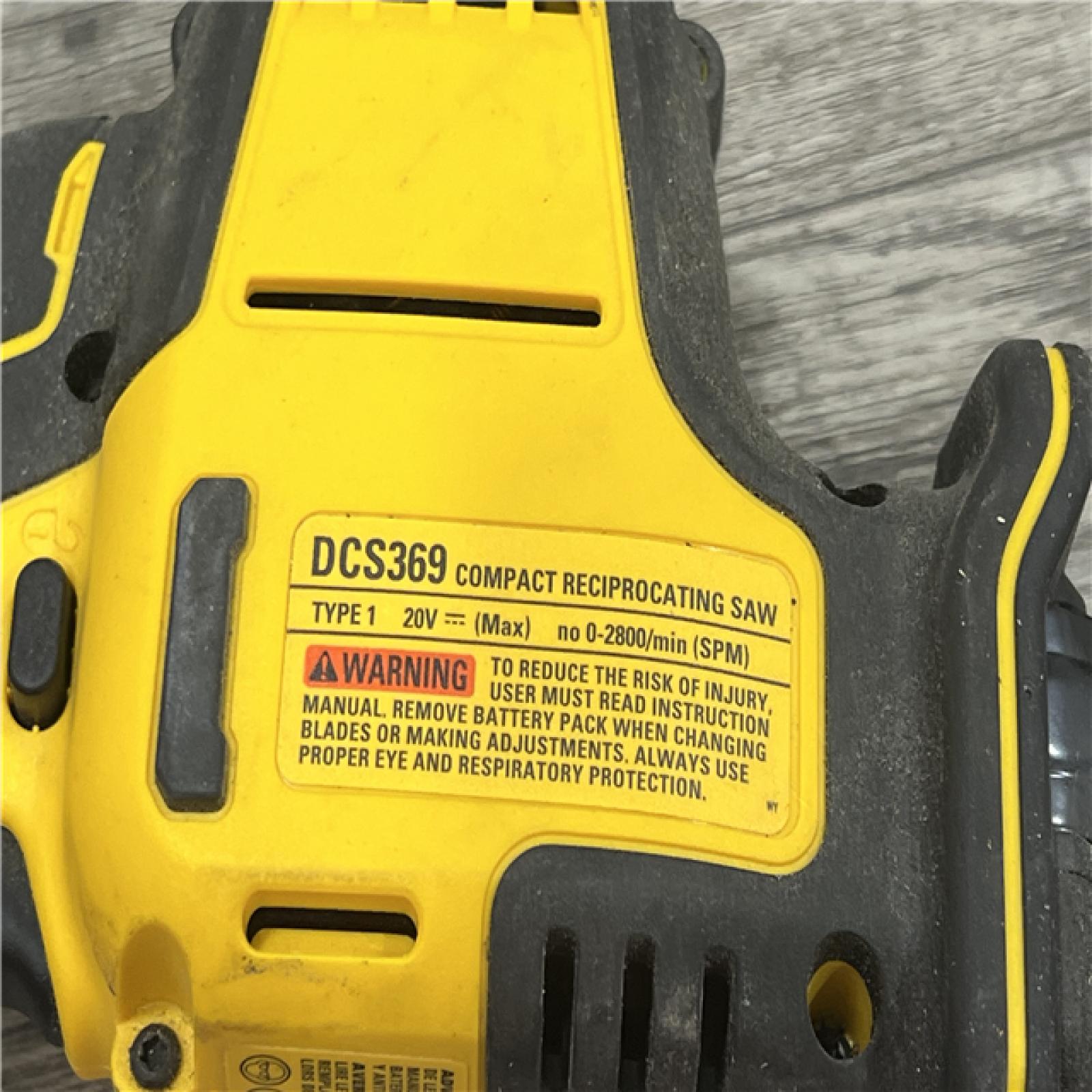 AS-IS Dewalt DCS369B ATOMIC 20V MAX Cordless One-Handed Reciprocating Saw (Tool Only)