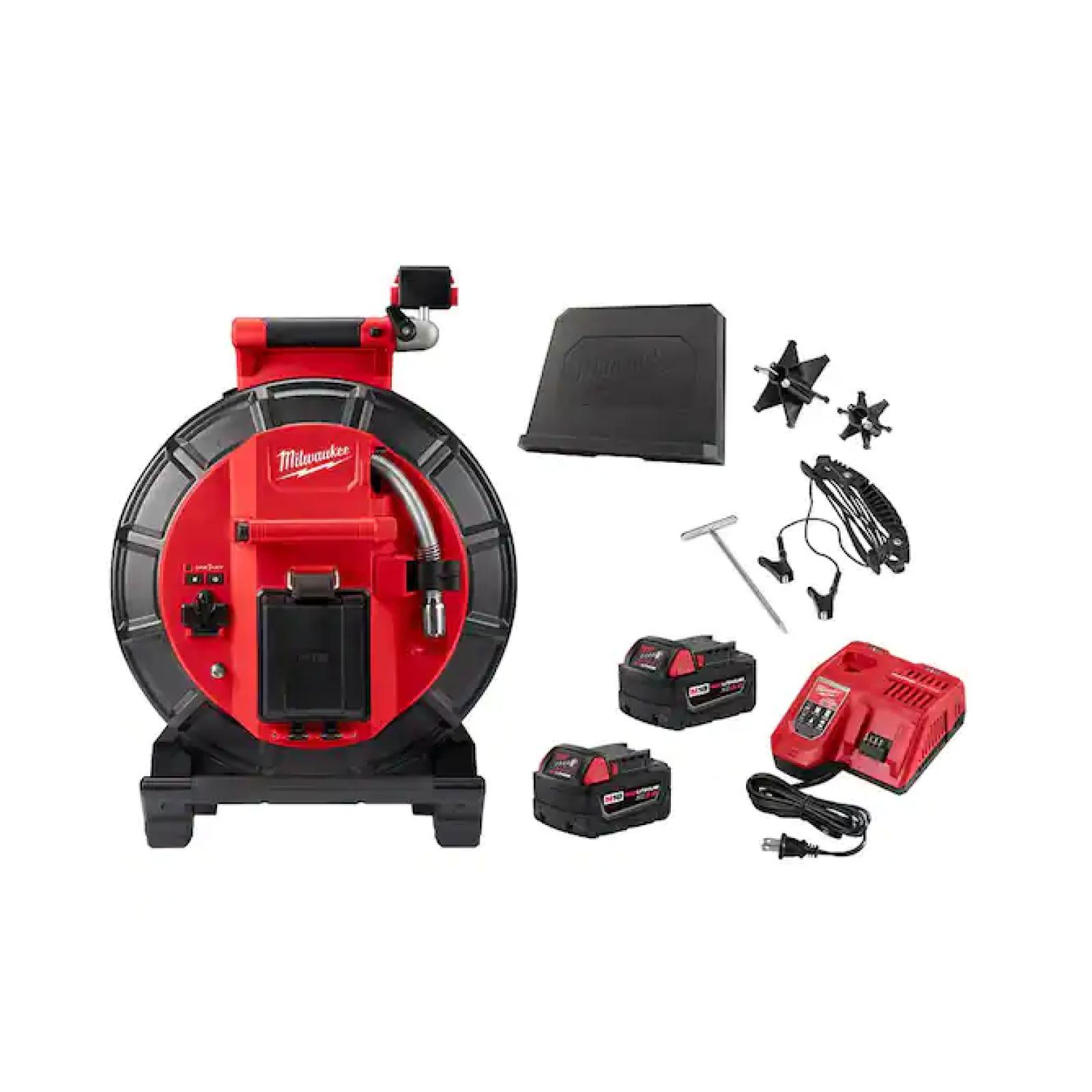 NEW! - Milwaukee M18 18-Volt Lithium-Ion Cordless 120 ft. Pipeline Inspection System Image Reel Kit with Batteries and Charger