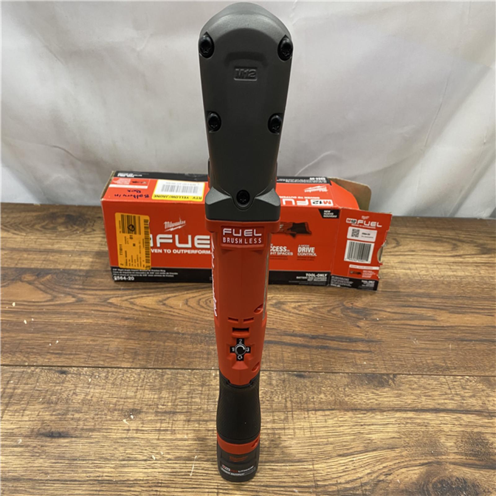 AS IS Milwaukee 2564-20 M12 FUEL 12-Volt Lithium-Ion Brushless Cordless 3/8 in. Right Angle Impact Wrench