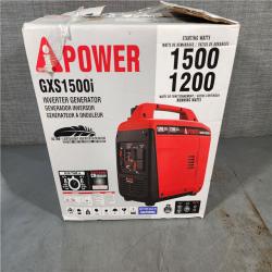 HOUSTON LOCATION - AS-IS 1500-Watt Recoil Start Gasoline Powered Ultra-Light Inverter Generator with 60cc OHV Engine and CO Sensor Shutdown