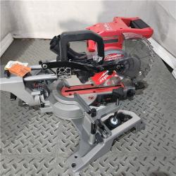 Houston location AS-IS Milwaukee 2733-20 M18 Fuel 7-1/4 Dual Bevel Sliding Compound Miter Saw, Tool Only