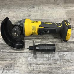 AS-IS DEWALT 20V MAX Cordless Brushless 4.5 - 5 in. Paddle Switch Angle Grinder with FLEXVOLT ADVANTAGE (Tool Only)