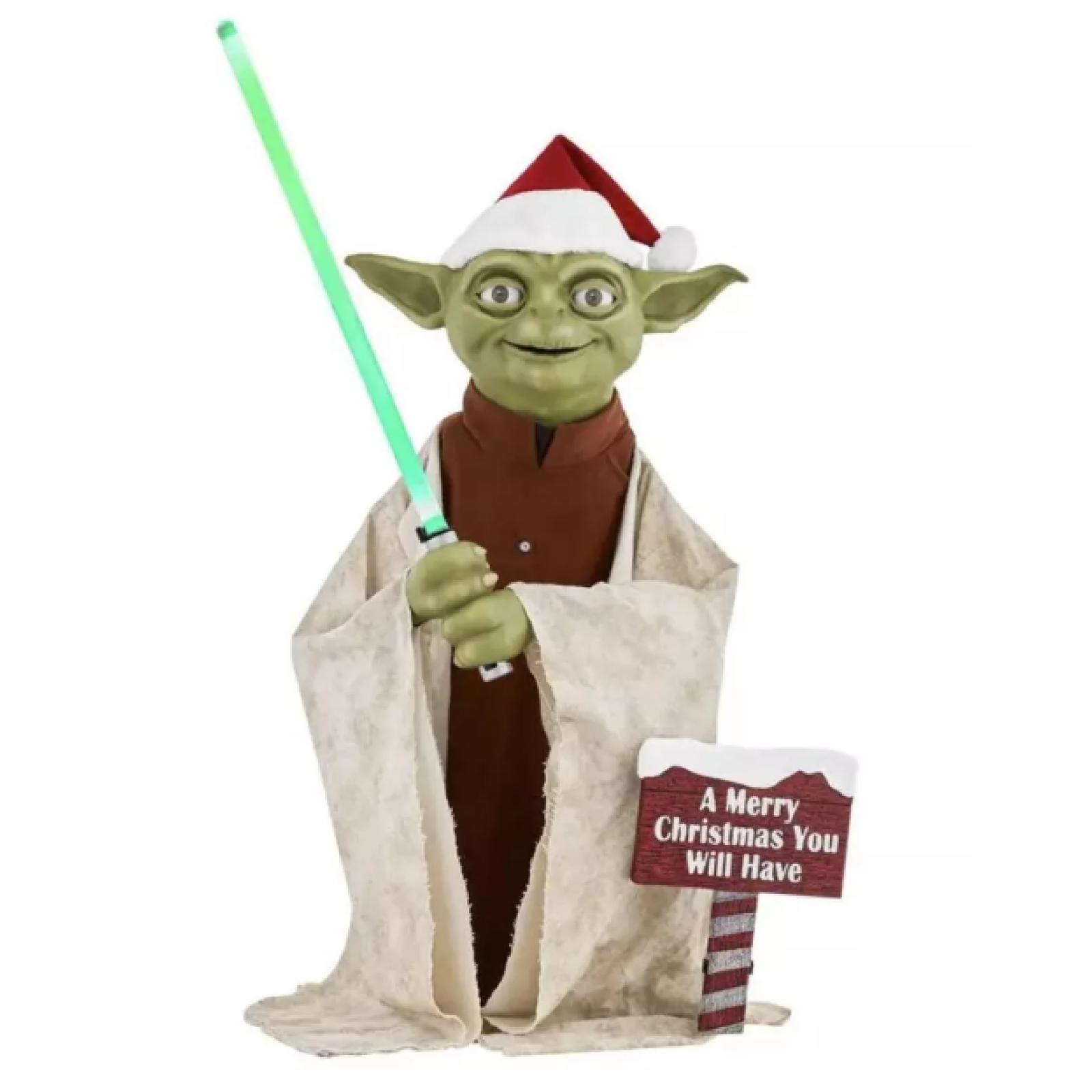 NEW! - Shop all Star Wars Star Wars 3.5FT Animated Animatronic LED Seasonal Halloween Christmas Star Wars Yoda