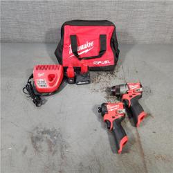 HOUSTON LOCATION - AS-IS (APPEARS LIKE NEW) Milwaukee 3497-22 12V Brushless Hammer Drill and Impact Driver Combo Kit