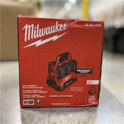 NEW! -Milwaukee M18 18V Lithium-Ion PACKOUT 6-Port Rapid Charger