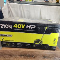 NEW! RYOBI 40V HP Brushless 9 in. Cordless Edger with 4.0 Ah Battery and Charger