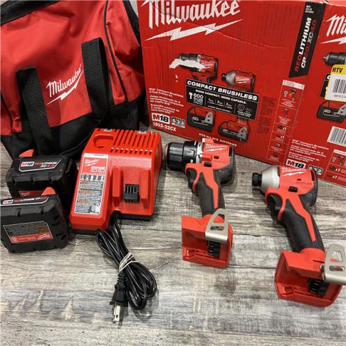 AS-IS Milwaukee M18 Compact Brushless 2-Tool Combo Kit