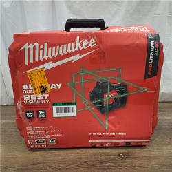 AS-IS Milwaukee-3632-21 M12 Green Beam Laser 360Â° 3-Plane Kit