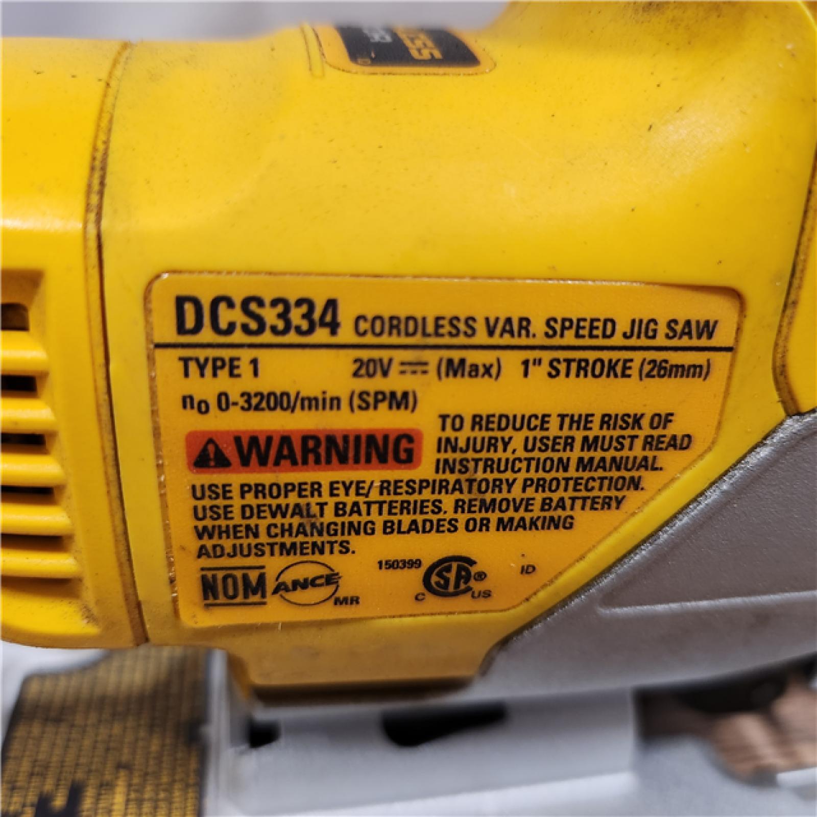 AS-IS DEWALT 20V MAX XR Cordless Barrel Grip Jigsaw (Tool Only)