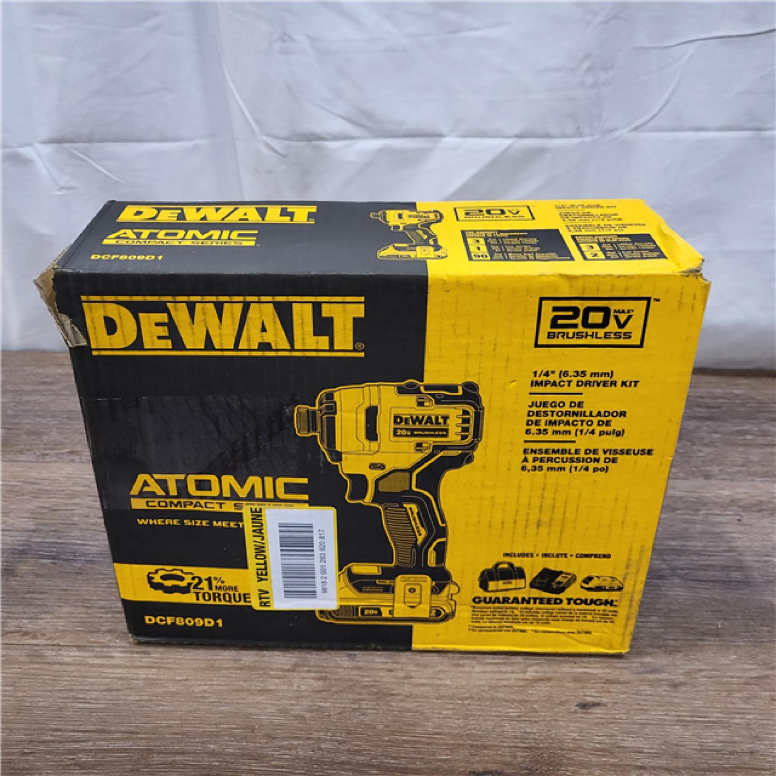 AS-IS DEWALT ATOMIC 20V MAX* Brushless Cordless Compact 1/4 in. Impact Driver Kit