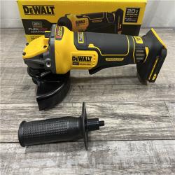 AS-IS DEWALT 20V MAX Cordless Brushless 4.5 - 5 in. Paddle Switch Angle Grinder with FLEXVOLT ADVANTAGE (Tool Only)