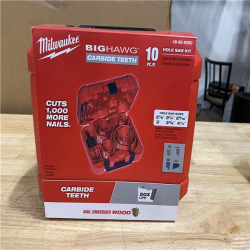 NEW! Milwaukee BIG HAWG Carbide Hole Saw Kit (10-Piece)