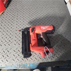 Houston location- AS-IS MILUWAKEE M18 FUEL 18-Volt Lithium-Ion Brushless Cordless Gen II 18-Gauge Brad Nailer (Tool-Only)
