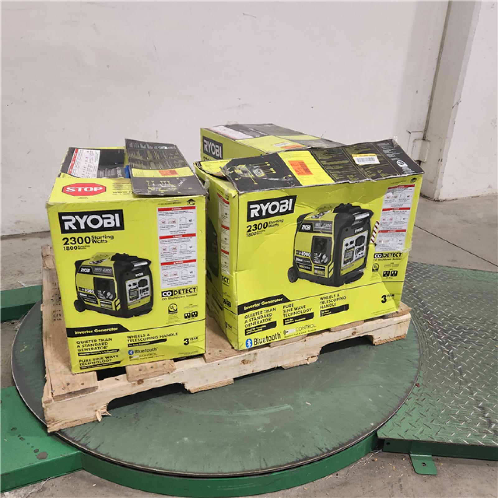 Dallas Location - As-Is Ryobi 2300-Watt Bluetooth Inverter Generator(Lot Of 3)