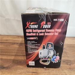 AS-IS XtremepowerUS Premium 4CFM Air Vacuum Pump HVAC a/C Refrigeration Kit AC