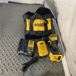 Houston location AS-IS DEWALT 20V MAX XR Lithium-Ion Cordless Compact 1/2 in. Drill/Driver Kit, 20V MAX 5.0Ah Battery, and Charger