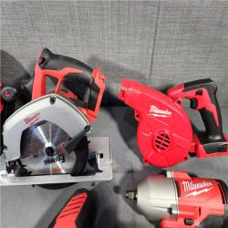 HOUSTON LOCATION - AS-IS M18 18-Volt Lithium-Ion Cordless Combo Kit (9-Tool) with (2) Batteries, Charger, and Tool Bag