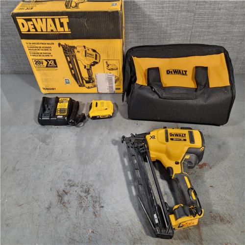 HOUSTON LOCATION - AS-IS DeWalt DCN660D1 20V 16 Gauge Cordless Angled Finish Nailer Kit W/ 2Ah Battery