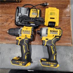 AS-IS ATOMIC 20-Volt MAX Lithium-Ion Cordless Combo Kit (2-Tool) with (2) 2.0Ah Batteries, Charger and Bag