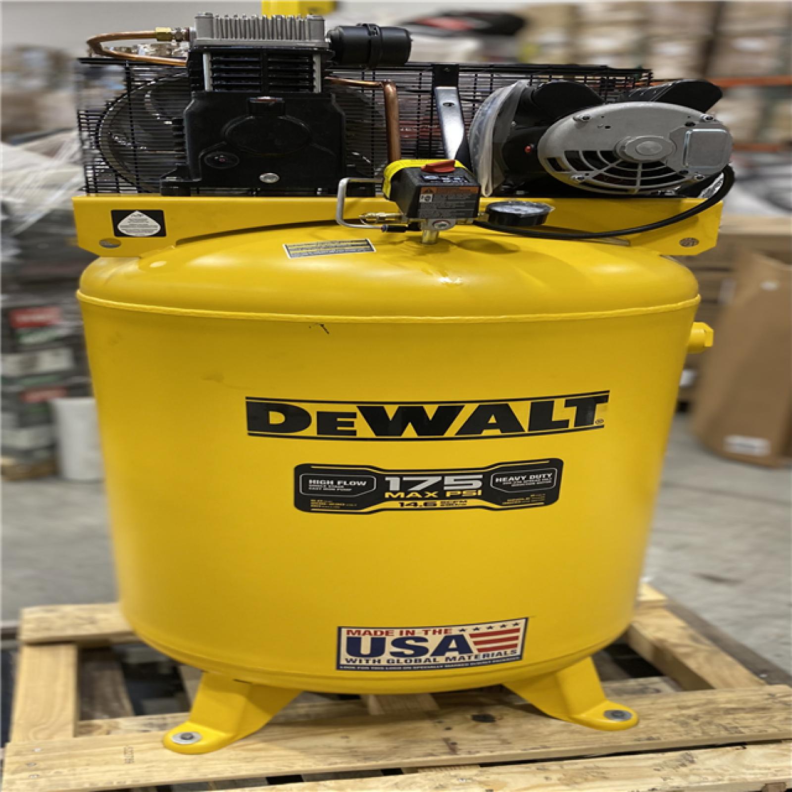 DALLAS LOCATION - DEWALT High Air Flow 80 Gal, 175 max PSI, 14.6 SCFM at 90 PSI, 5.0 HP, Oil Lubricated Air Compressor