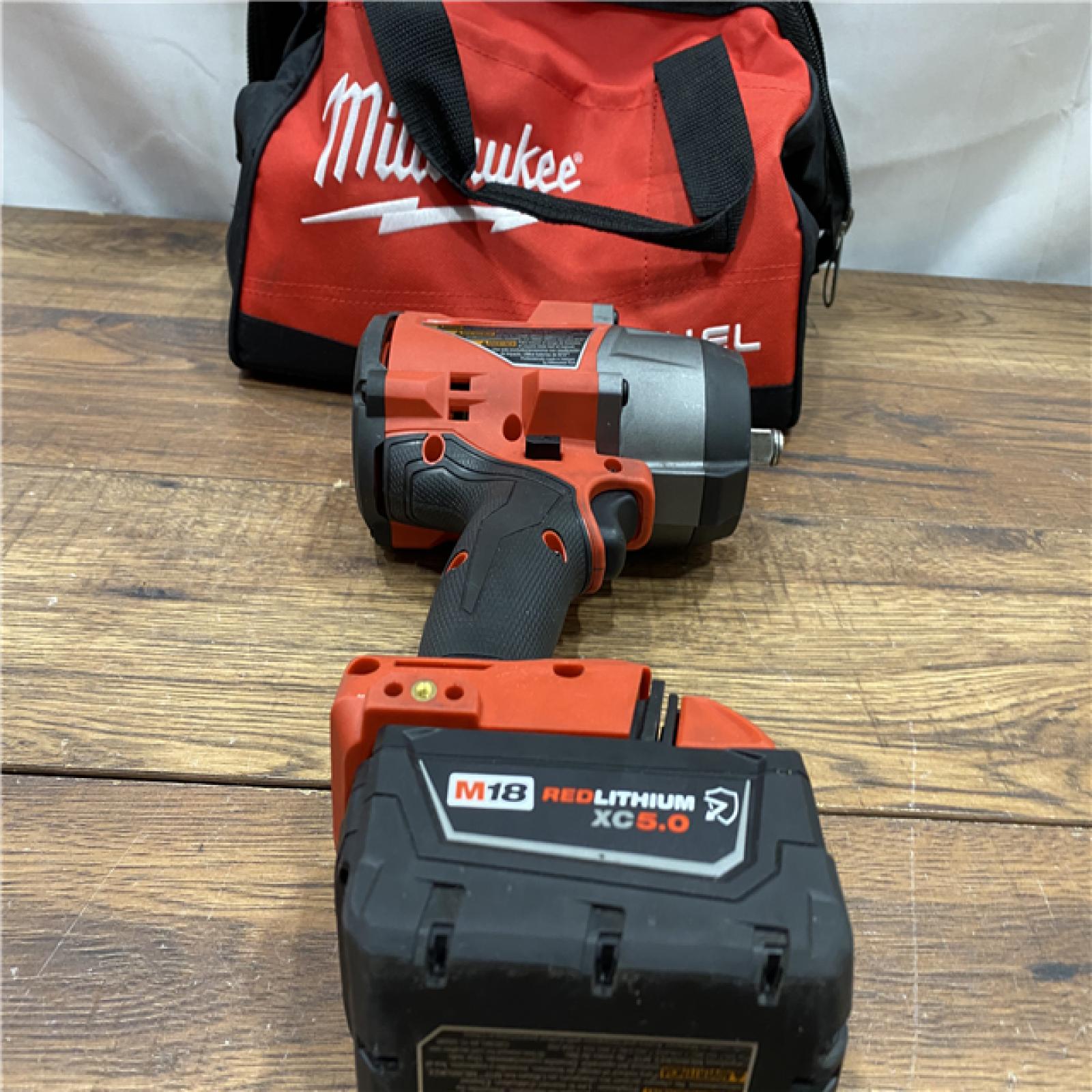 AS IS Milwaukee M18 1/2 in. Cordless Brushless High Torque Impact Wrench Kit (Battery & Charger)