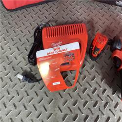 HOUSTON LOCATION - AS-IS Milwaukee 3453-21 M12 FUEL 12-Volt Lithium-Ion Brushless Cordless 1/4 in. Hex Impact Driver Compact Kit W 2.0Ah Battery and Bag