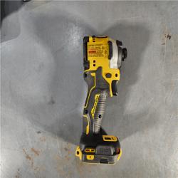 HOUSTON LOCATION - AS-IS (APPEARS LIKE NEW) DEWALT ATOMIC 20V MAX Lithium-Ion Cordless 1/4 in. Brushless Impact Driver Kit, 5 Ah Battery, Charger, and Bag